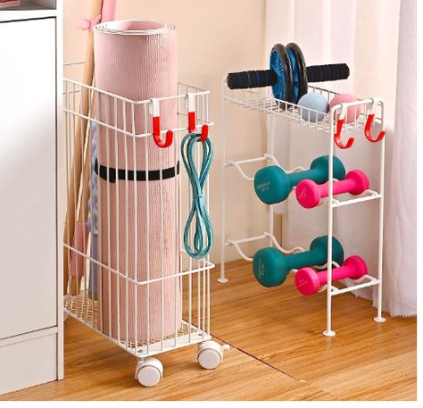 Workout Equipment Storage, Gym Equipment Storage, Resistance Bands Workout, Yoga Storage, Home Gym Organization, Sports Equipment Storage, Home Gym Storage, Gym Organizer, Gym Storage