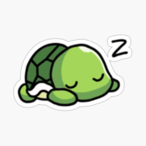 sleeping baby turtle • Millions of unique designs by independent artists. Find your thing. Turtle Illustration Cute, Sleepy Turtle, Sleep Stickers, Cute Turtle Drawings, Sleeping Drawing, Turtle Sticker, Kids Notes, Cartoon Turtle, Turtle Drawing