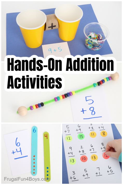 Creative Addition Ideas, Addition And Subtraction Hands On Activities, Addition Activity For Grade 2, Maths Provocations, Fun Addition Activities, Addition Activities Preschool, Kindergarten Center Ideas, Addition Activities Kindergarten, Kindergarten Center