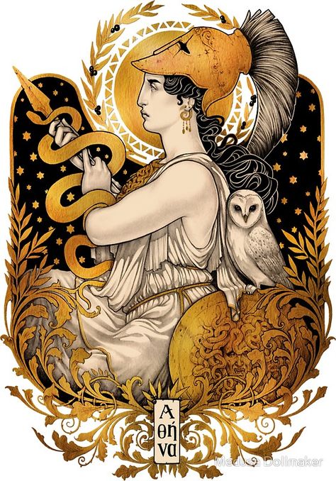 PALLAS ATHENA Greek Mythology Characters, Pallas Athena, Pagan Goddess, Greek Mythology Art, Athena Goddess, Mythology Art, Goddess Art, Greek Art, Greek Myths