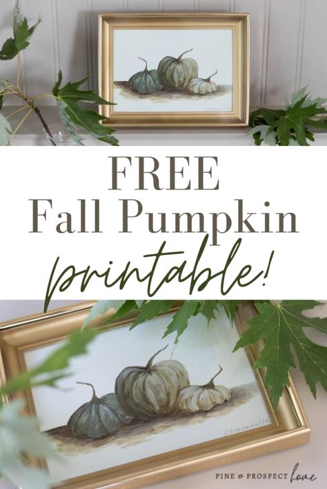 Pine And Prospect, Pine And Prospect Home, Free Fall Printables, Pumpkin Printable, Fall Neutrals, Rustic Porch, Free Falling, Work Diy, Fall Printables