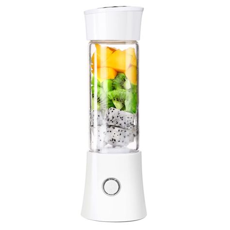 Newly upgraded portable blender has a 6-leaf SUS304 steel powerful blade that can stir ice, fruits, and vegetables, and polish your ingredients more finely, allowing you to easily make nutritious fruit and vegetable drinks and milkshakes. - Mini blender has an automatic power-off function and you can mix multiple times according to taste requirements - Blender has a bottle cap with crystal decoration and a hidden handle. The base can be replaced with a lighter cup cap easy to carry. Juice Blender, Hidden Handle, Portable Juicer, Shakes And Smoothies, Canned Juice, Homemade Smoothies, Juicing With A Blender, Mini Blender, Juicer Machine