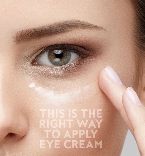 Believe it or not, we've been applying eye cream wrong all this time. Oil Free Makeup, Firming Eye Cream, Night Time Skin Care Routine, Nighttime Skincare, Beauty Magic, Lots Of Makeup, All This Time, Daily Skin Care, Skin Care Regimen