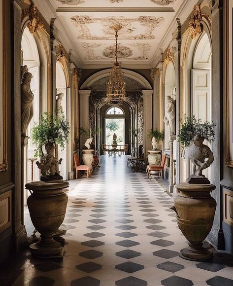 Mansion Entryway, Old Money Home Decor, Old Money Home, Manor Aesthetic, Old English Manor, Manor House Interior, English Mansion, French Mansion, Manor Interior