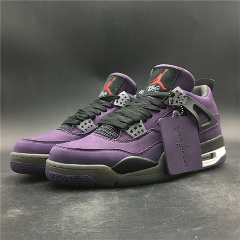 Jordan4 Travis Scott Purple (Friends and Family) 766296 LN4 Air Jordan 4 Purple, Jordan 4 Purple, Jordan 4 Travis Scott, Purple Sneaker, Nike Air Jordan Shoes, Jordan Sneaker, Nike Jordan Retro, Unique Sneakers, Purple Sneakers