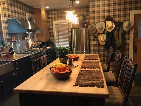 Yellowstone Kitchen, Mega Menu, Texas House, Set Decor, All The Pretty Horses, House Inside, Texas Homes, Primitive Decor, Cozy Cottage