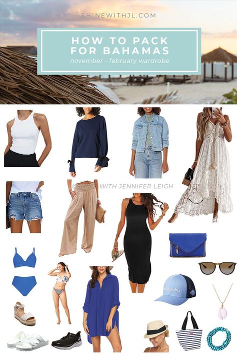 Packing list for 10 days in the Bahamas Bahamas Cruise Packing List, Bahamas Packing List, Cruise Outfits Bahamas, Minimalist Travel Packing, Bahamas Outfit, Winter Cool, Bahamas Travel, Packing List For Cruise, Bahamas Vacation