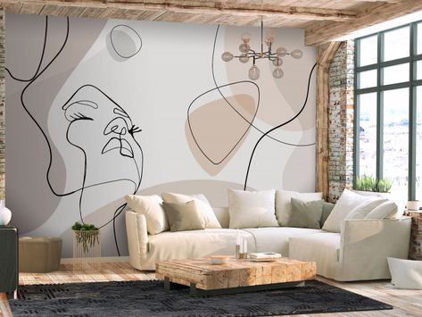 Interior Murals, Modern Mural, Interior Design Per La Casa, Clinic Interior Design, Bedroom Wall Designs, Wall Painting Decor, Wall Murals Painted, Wall Paint Designs, Interior Wall Design