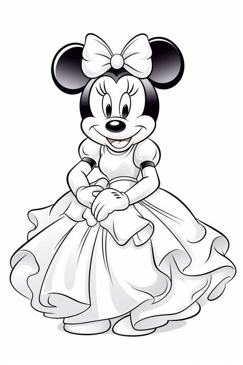 Disney Characters Coloring Pages, Disney Coloring Pages Printables, Mickey Coloring Pages, Minnie Mouse Coloring Pages, Minnie Mouse Drawing, Mickey Mouse Coloring Pages, Mouse Pictures, Disney Princess Coloring Pages, Mickey Mouse Art