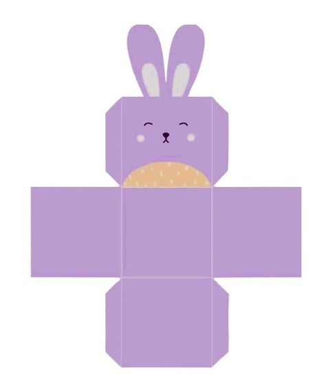 Diy Box Template, Easter Crafts Diy Kids, Eid Crafts, Paper Box Template, Paper Toys Template, Seni Dan Kraf, Gift Box Template, Box Patterns, Easter Printables