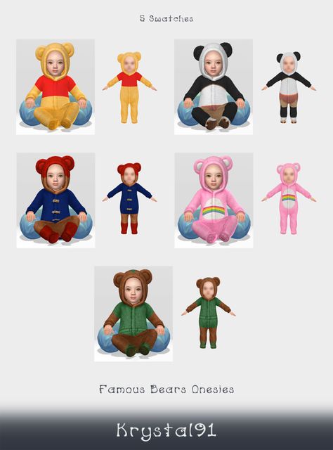 Sims Halloween Costume, Famous Bears, Infants Cc, Bear Chair, Infant Clothes, Sims 4 Collections, Sims 4 Mods Clothes, I Accidentally, Sims4 Cc