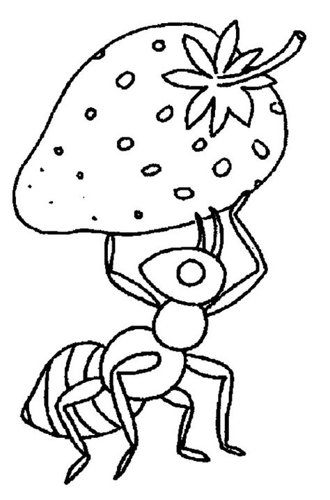 Pictures Of Ants, Tiny Ants, Art Lessons Middle School, Fruit Coloring Pages, Spring Coloring Pages, Anime Fairy, Coloring Book Pages, Coloring Pictures, Color Print