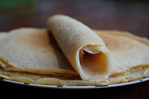 How to Make Crepes: 2 Ingredient no eggs 2 Ingredient Crepes, Oat Crepes, Egg Crepes, Crepe Ingredients, Soya Milk, Crepe Batter, Induction Stove Top, How To Make Crepe, Pancake Pan