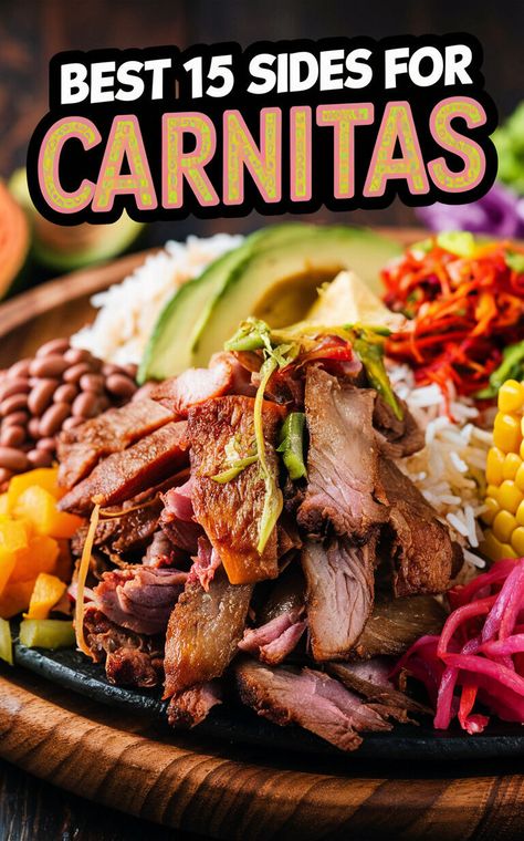 15 Mouthwatering Side Dishes to Serve With Carnitas 🌮🥑 #carnitas #sidedishes #yum Sides For Pork Carnitas, Carnitas Sides Dish, Carnitas Sides, Carnitas Dinner Ideas, Traditional Mexican Dishes, Slow Cooked Pork, Carnitas Recipe, Pork Carnitas, Spicy Salsa