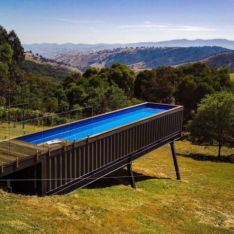 Surfmist Exterior, Shipping Container Pool Cost, Indoor Swim Spa, Piscina Container, Pool Bridge, Container Pools, Shipping Container Pool, Container Pool, Pool Images