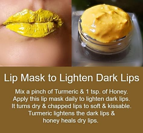 How To Avoid Dark Lips, Turmeric Lip Mask, Lip Mask For Dark Lips, Lip Mask Homemade For Dark Lips, Dark Lips Remedy Homemade, How To Lighten Dark Lips, Lip Lightening Diy, Remedy For Dark Lips, Remedies For Dark Lips