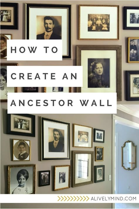 Ancestor Wall, Ancestry Wall, Family Photo Gallery, Family Photo Gallery Wall, Family Pictures On Wall, Family Gallery Wall, Photo Gallery Wall, Tree Beautiful, Gallery Wall Layout