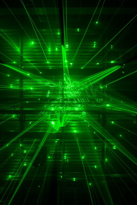 Memo Akten, Laser Forest , 2013. Installation, video project, performance Green Led Light Aesthetic, Green Led Lights, Video Project, Hacker Wallpaper, Iphone Wallpaper Sky, Dark Green Aesthetic, Green Laser, Green Led, Poster Background Design