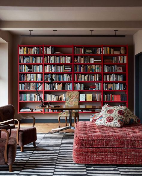 Manhattan Loft, Manhattan Apartment, Loft Apartment, Vintage Sofa, Home Library, Guest Suite, Step Inside, Interior Design Firms, Apartment Design