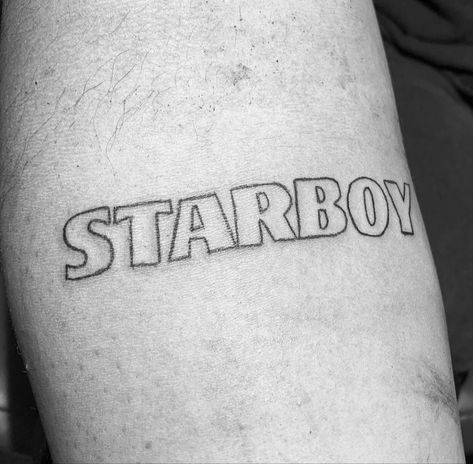 Starboy Tattoo Ideas, Starboy Tattoo The Weeknd, Starboy Tattoo, Shay Core, The Weeknd Tattoo, Tattoos Aesthetic, What U Want, Instagram Creative Ideas, Tattoo S