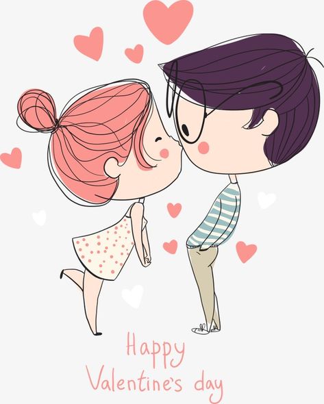 Selamat Hari Valentine, Valentine Cartoon, Valentines Day Drawing, Valentines Illustration, Hari Valentine, Art Of Love, Cute Couple Drawings, Eye Tutorial, Cute Love Cartoons