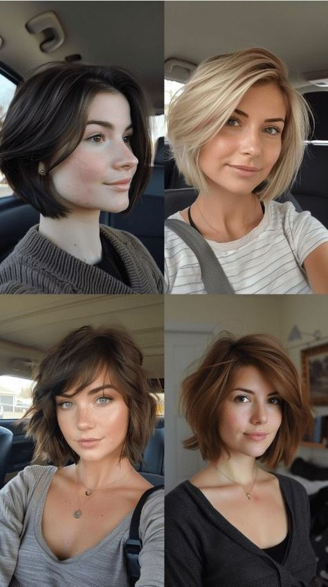 The Shattered Bob: The Must-Try Haircut in 2024 with 23 Perfect Examples Shattered Bob, Haircut Ideas Trendy, Short Hairstyle Ideas, Chin Length Hair, Haircut Inspiration, Trendy Hairstyle, Hair Cute, Hair Styles 2017, Short Hair Color