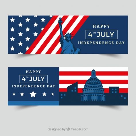 Independence day banners with monuments ... | Free Vector #Freepik #freevector #banner #design #building #independence-day 4th Of July Clipart, Email Layout, Design Building, Poster Design Inspiration, Happy 4th Of July, Graphic Design Tips, Happy Independence, Game Logo, Happy 4 Of July