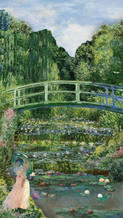 #monet #painting #flowers #pond #summer #older #monetpainting #monetgirl #monetaesthetic #aestethic Marsh Landscape, فنسنت فان جوخ, Claude Monet Art, Nature Collage, Monet Art, Arte Van Gogh, Monet Paintings, Impressionism Art, Impressionist Art