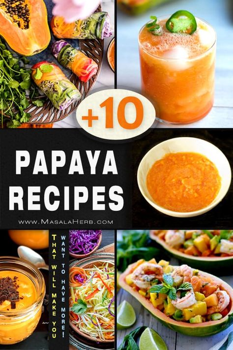 What To Do With Fresh Papaya, Papaya Recipes Healthy, Pawpaw Recipes, Garden Meals, Chicken Curry Soup, Papaya Recipes, Vegetable Cooking, Lime Rice Recipes, Momos Recipe