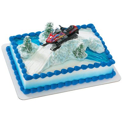 DecoPac - Snowmobile Red DecoSet® Snowmobile Cake, Bike Cakes, Bakery Crafts, Sports Games For Kids, 3rd Birthday Cakes, Red Cake, Cake Decorating Kits, Cake Decorating Supplies, Occasion Cakes