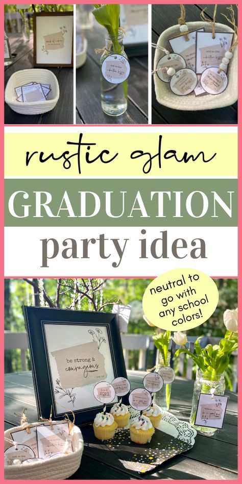 Graduation Party 2024 Ideas, Eucalyptus Graduation Party Decor, Graduation Party Decor 2023, Grad Party 2023 Ideas, Burlap Graduation Party Ideas, Rustic Chic Graduation Party, Country Chic Graduation Party Ideas, Graduation Rustic Party Ideas, Sage Green Grad Party Decor