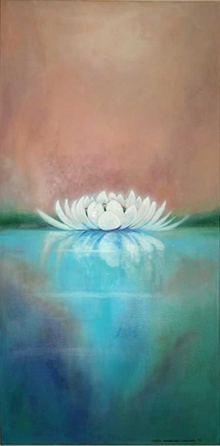 White Lotus Painting, Lotus Paintings, Lotus Artwork, Lotus Meditation, Meditation Artwork, Peace Painting, Lotus Painting, Lotus Art, Meditation Art