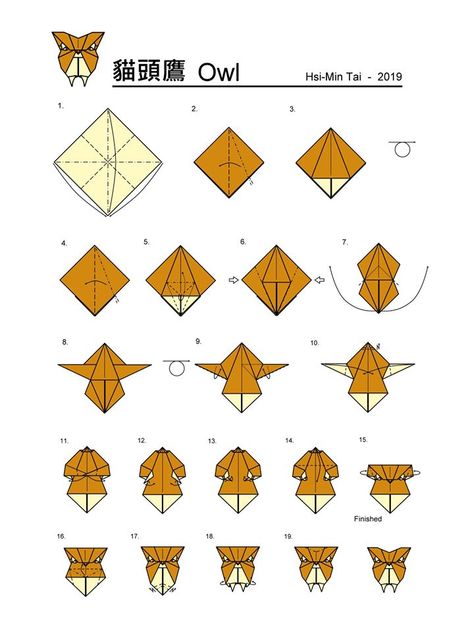 Ecofriendly Crafts, Owl Tutorial, Oragami Owl, Diy Paper Toys, Origami Diagrams, Paper Art Projects, Homeschool Crafts, Origami Love, Origami And Kirigami