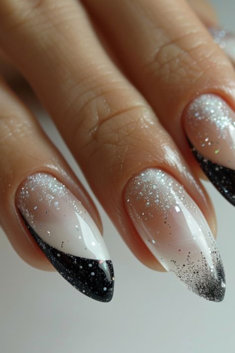 Black Nail Designs 2024 Black Tie Wedding Nails, Black Tie Nails, Space Nails, French Manicure Nails, Nail Art Trends, Nail Art For Beginners, Long Nail Designs, Nail Art Designs Summer, Blue Nail Art