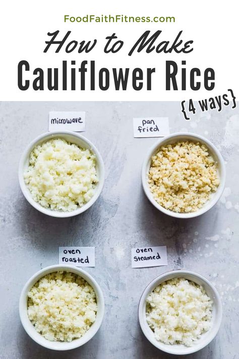 How Do You Make Cauliflower Rice, How To Season Cauliflower Rice, How To Cook Cauliflower Rice, How To Rice Cauliflower, Homemade Cauliflower Rice, Cook Cauliflower Rice, Cooking Cauliflower Rice, Riced Cauliflower Recipes, Roasted Cauliflower Rice