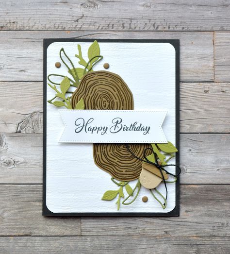 Ringed With Nature, Guy Cards, Nature Card, Masculine Birthday Cards, Fall Projects, Fall Cards, Holiday Catalog, Masculine Cards, Man Birthday