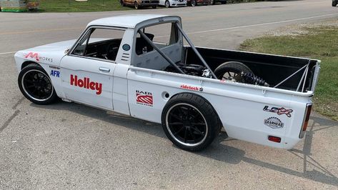 Insane Mid-Engine LS-Swapped 1974 Chevy LUV Truck Will be a Track-Scorching, Porsche-Killing Freak! Chevy Luv Truck, Ls Swap Obs Chevy, Forgeline Wheels, Chevy Big Block Engine, Chevy Ls Engine, Chevy Luv, 90s Chevy Trucks Lowered, Falken Tires, Lifted Chevy Trucks With Led Lights