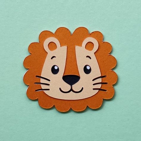 Lion Face For Cardstock Lion Face Mask, Lion Face Drawing, Cardstock Projects, Painting Minecraft, Face Template, Cute Lion, Lion Face, Silhouette Design, Ink Art