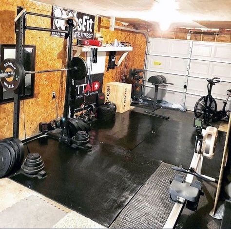 Garage Gym Ideas, Floating Shelves Entertainment Center, Fitness Center Design, Single Car Garage, Long Floating Shelves, Home Gym Garage, Floating Shelves Bedroom, Floating Shelves Living Room, Floating Shelf Decor