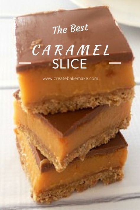 Easy Caramel Slice, Caramel Slice Recipe, Slice Recipe, Easy Caramel, Caramel Slice, Cakes Slices, Slices Recipes, Caramel Recipes, Thermomix Recipes