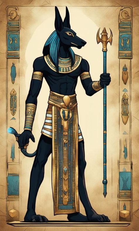 Anubis Gods Of Egypt, Egyptian Anubis Art, Anubis Dog, Anubis Art, Anubis Egyptian God, Ancient Egypt Hieroglyphics, Egypt Mythology, Egypt Gods, Ancient Egypt Projects