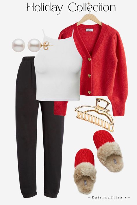 Classic Christmas Outfits Women, At Home Christmas Outfit, Christmas Day Outfit Casual, Christmas Day Outfit Women, Xmas Day Outfit Ideas, Christmas Style Outfit, Christmas Day Outfits, Tennessee Outfits, Ball Outfit