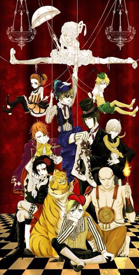 Book of circus #blackbutler #kuroshitsuji Black Butler Book Of Circus, Black Butler Wallpaper, Black Butler Meme, Traveling Circus, Black Bulter, Book Of Circus, 3d Mask, Black Butler Characters, Black Butler 3