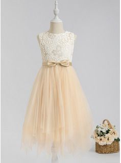 Tea Length Flower Girl Dress, Sleeveless Flower Girl Dresses, Tea Length Tulle, Cheap Flower Girl Dresses, Tulle Flower Girl, Flower Girl Dress Lace, Flower Girl Dresses Tulle, Tea Length Dresses, Junior Bridesmaid Dresses