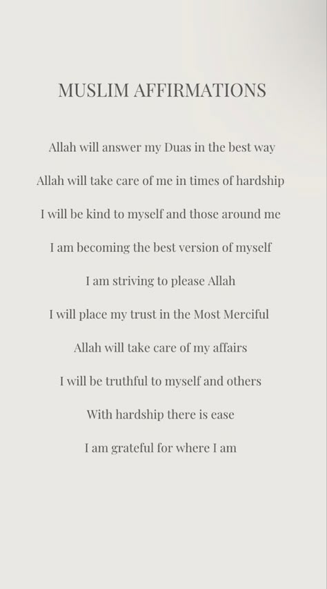 Quotes From Quran Motivational, Muslim Journal Prompts, Islamic Manifestation, Muslim Affirmations, Islamic Motivational Quotes, Islam Lesson, Islam Quotes About Life, Short Islamic Quotes, Islam Beliefs