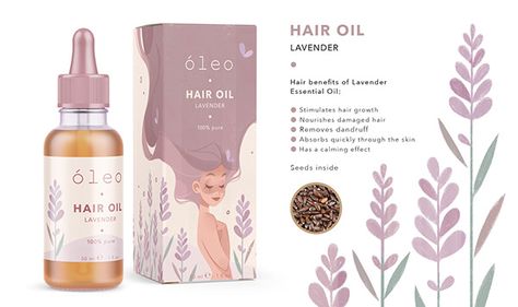 Hair Oil Packaging Design, Hair Oil Packaging, Skincare Label Design, Hair Packaging Design, Lavender Oil For Hair, Oil Packaging Design, Skincare Label, Shampoo Packaging, Oil Packaging