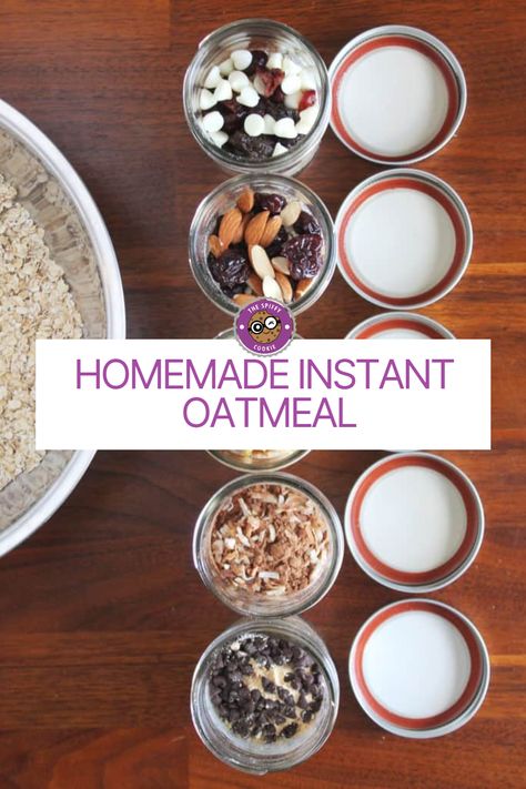 Never buy processed oatmeal packets again. Get the taste of homemade oatmeal with the ease of instant with these homemade instant oatmeal packets. Just add your favorite mix-ins! #homemade #instantoatmeal #weekdayreakfast #thespiffycookie Instant Oatmeal Mix Recipe, Oatmeal Mix Recipe, Instant Oatmeal Packets Recipes, Diy Instant Oatmeal, Instant Oatmeal Recipes, Homemade Instant Oatmeal, Instant Oatmeal Packets, Oatmeal In A Jar, Instant Breakfast Recipe