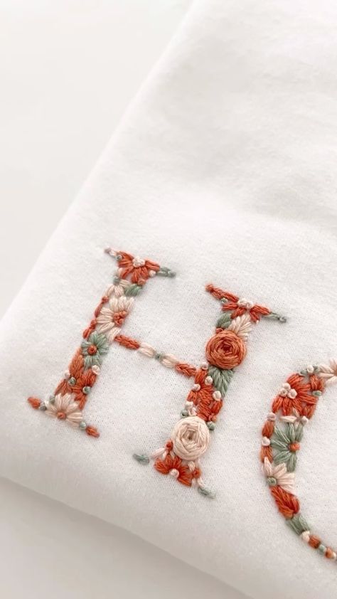 🐾 This one is for my dog lovers ✨ Swipe for a closeup ☺️➡️ #dogloverstagram #petembroidery #embroideredclothing #embroideredflowers… | Instagram Beautiful Color Palettes, Alphabet Embroidery, Embroidered Initials, Embroidery Monogram, Shirt Embroidery, Embroidered Clothes, Embroidered Tshirt, Dog Paws, Embroidered Top