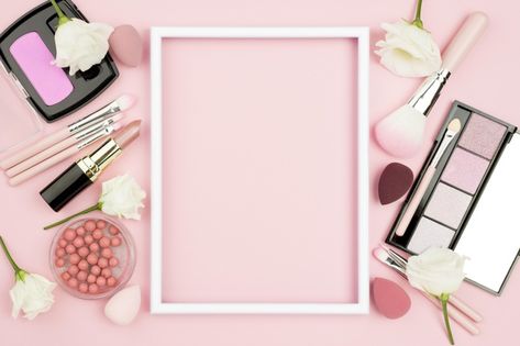 Different Beauty, Makeup Backgrounds, Makeup Wall Art, Makeup Logo Design, Logo Online Shop, Oriflame Beauty Products, Empty Frame, Makeup Illustration, Makeup Wallpapers