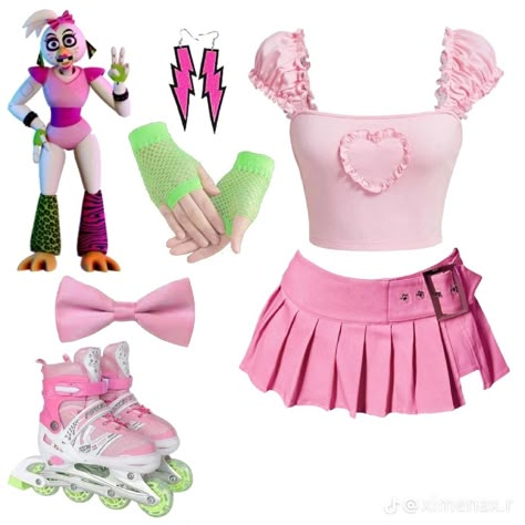 Kawaii Inspired Outfits, Fnaf Themed Outfits, Fnaf Inspired Outfits, Chica Costume, Chica Cosplay, Fnaf Halloween, Fnaf Outfits, Cosplay Fnaf, Fnaf Cosplays